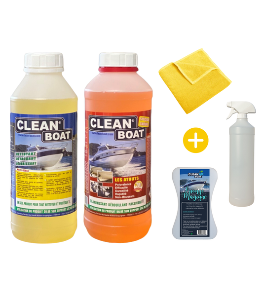 KIT CLEAN BOAT 2L + 3 ACCESSOIRES