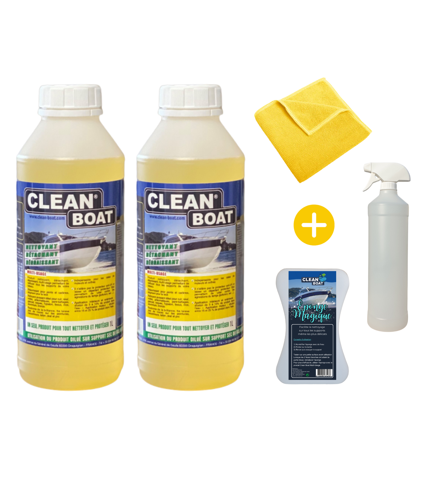 KIT CLEAN BOAT MULTI-USAGE + 3 ACCESSOIRES